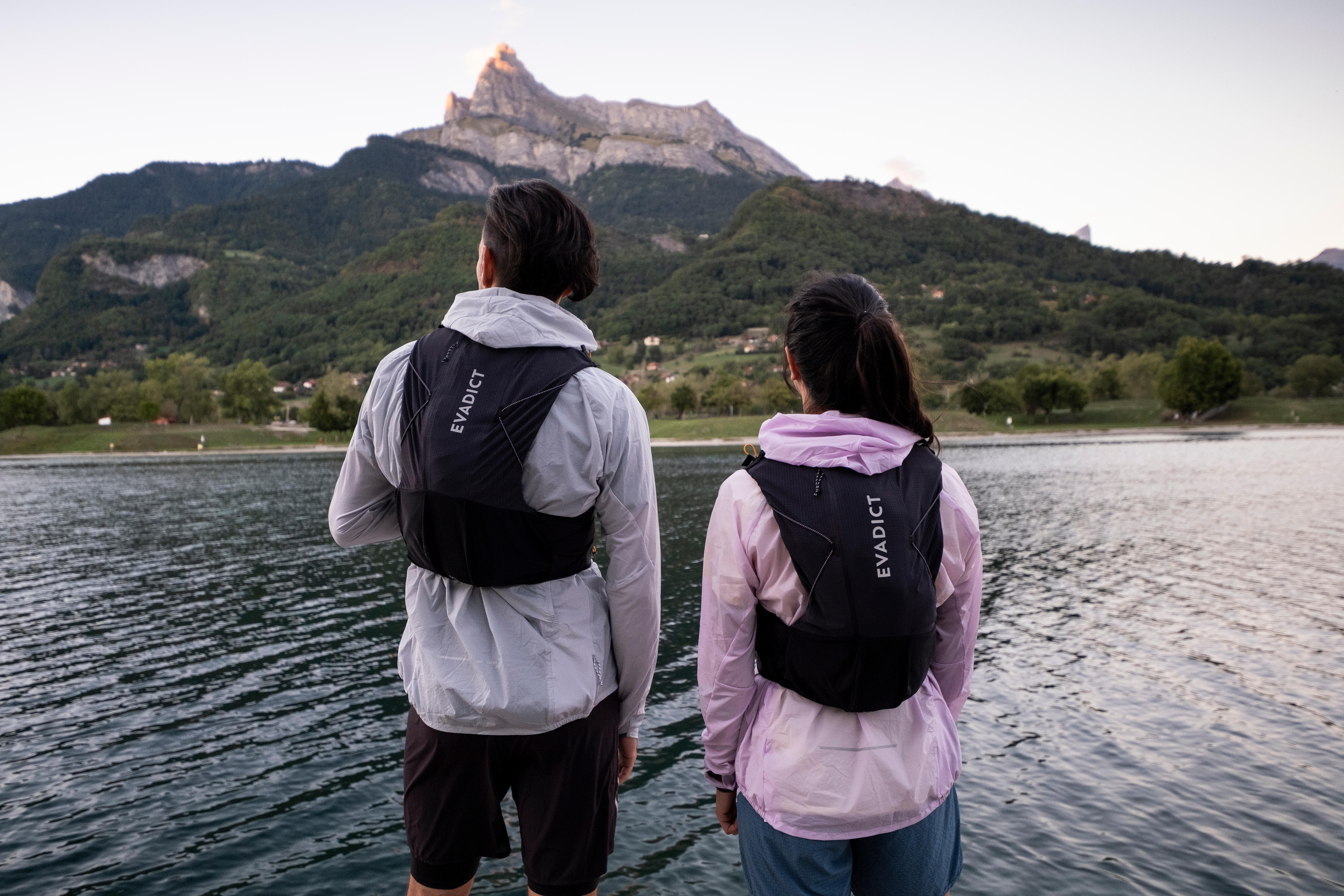 Women's LS Trail Running Windproof Jacket - Lilac - KIPRUN