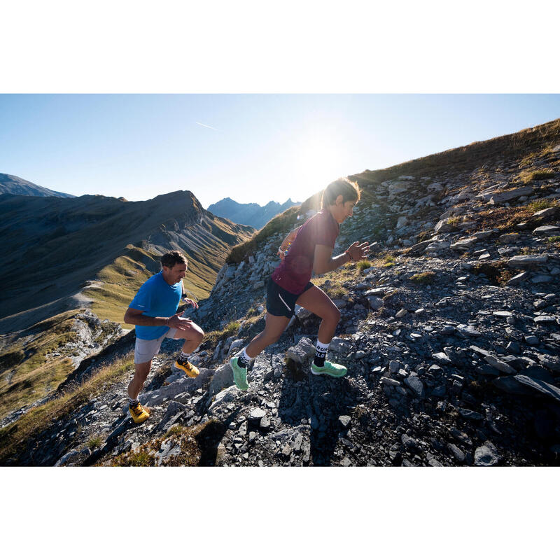 T-SHIRT DE TRAIL RUNNING MANCHES COURTES GRAPH FEMME FRAMBOISE