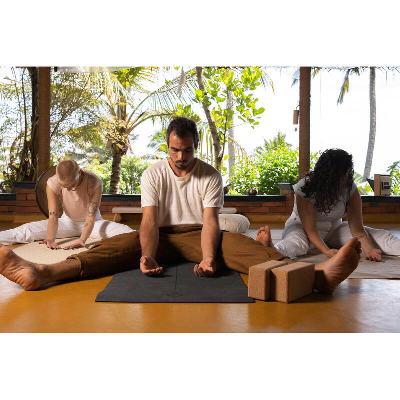 Esterilla mat yoga antideslizante 180x59cm 5mm Kimjaly gris oscuro