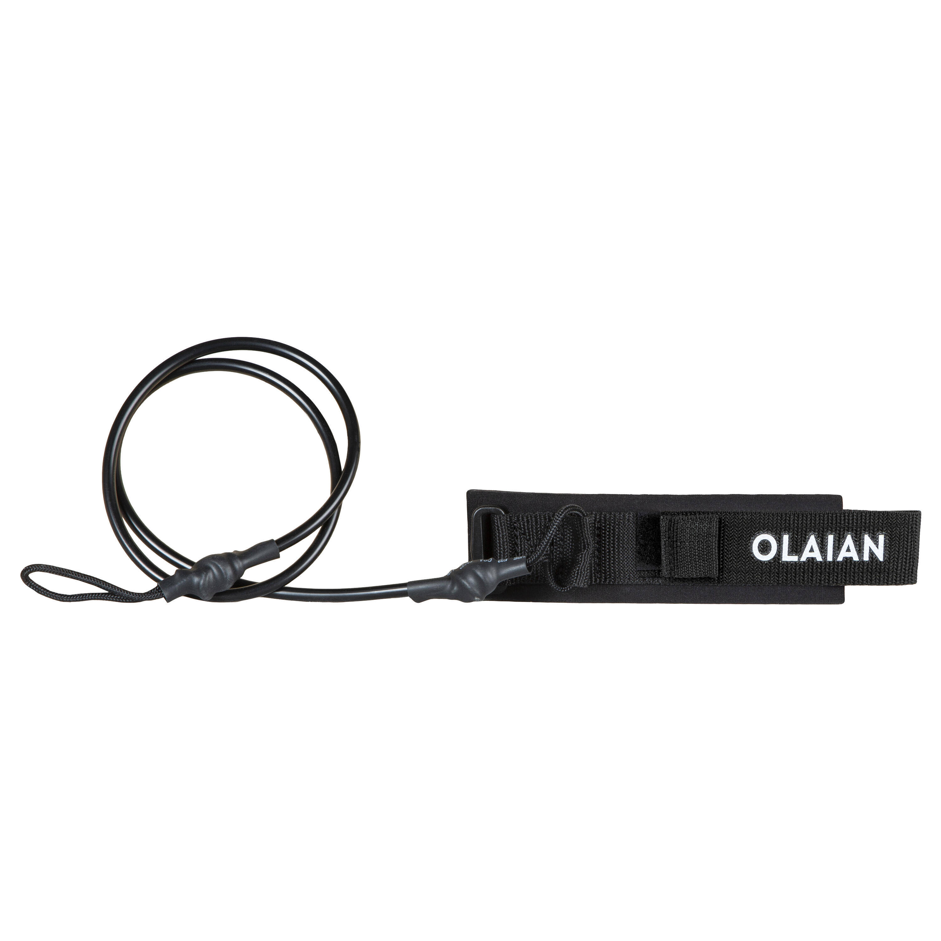 100 BODYBOARD wrist leash for beginners - Black -  2