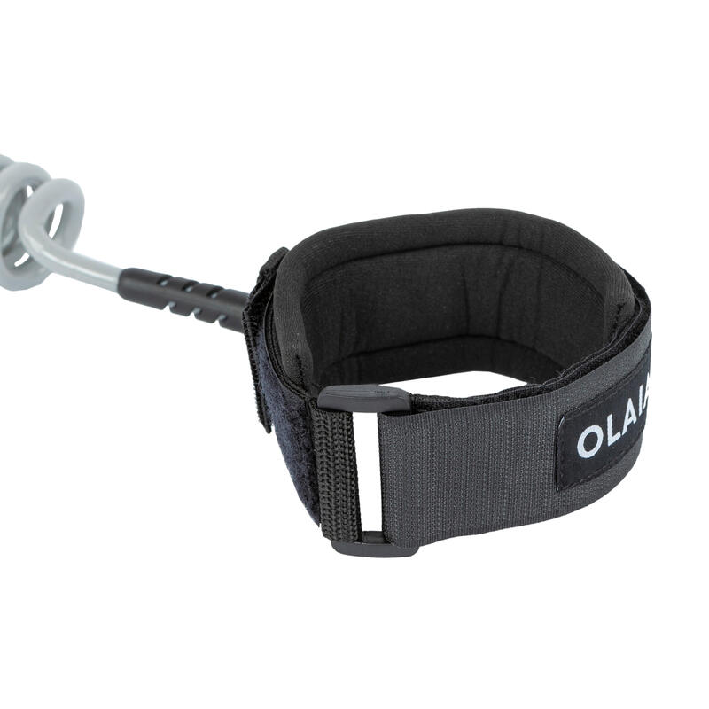 Bodyboard leash 500 grijs 2-in-1 pols bovenarm. Inclusief plug