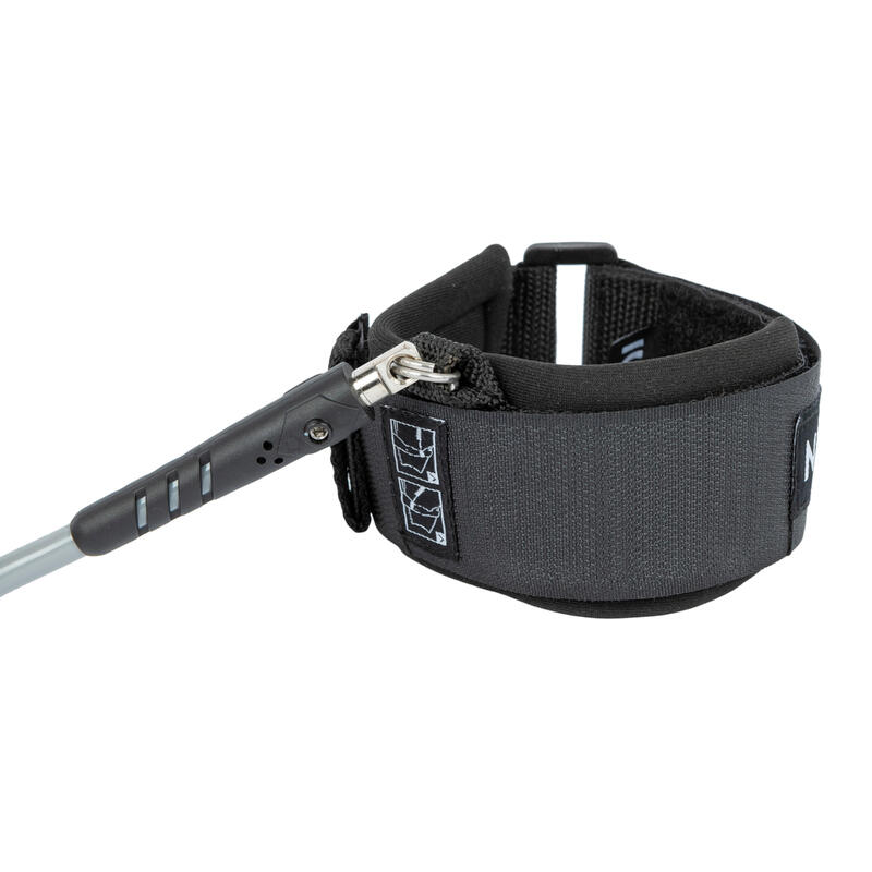 Bodyboard Leash inkl. Plug 2-in-1 Handgelenk Bizeps - 500 grau 