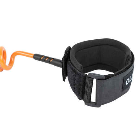 Bodyboard Leash 500 orange 2 in 1 wrist biceps Plug included