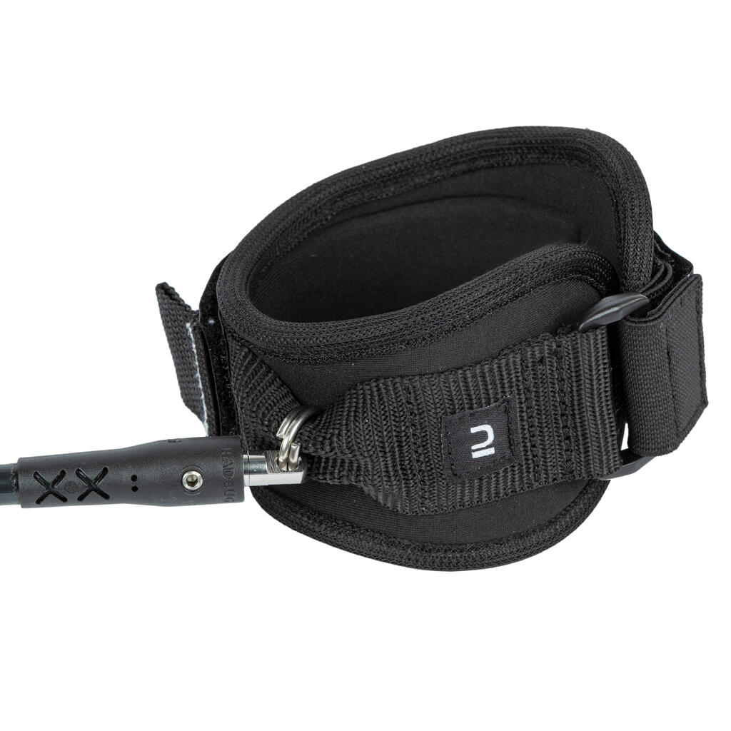 Uzica za dasku za bodyboarding BICEPS 900 spiralna 8,5 mm - crna