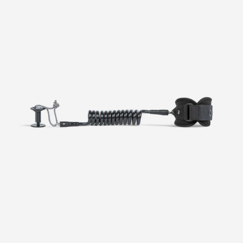 Uzica za dasku za bodyboarding BICEPS 900 spiralna 8,5 mm - crna