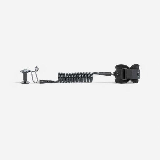 Leash bodyboard biceps 900 noir 8,5mm spiralé