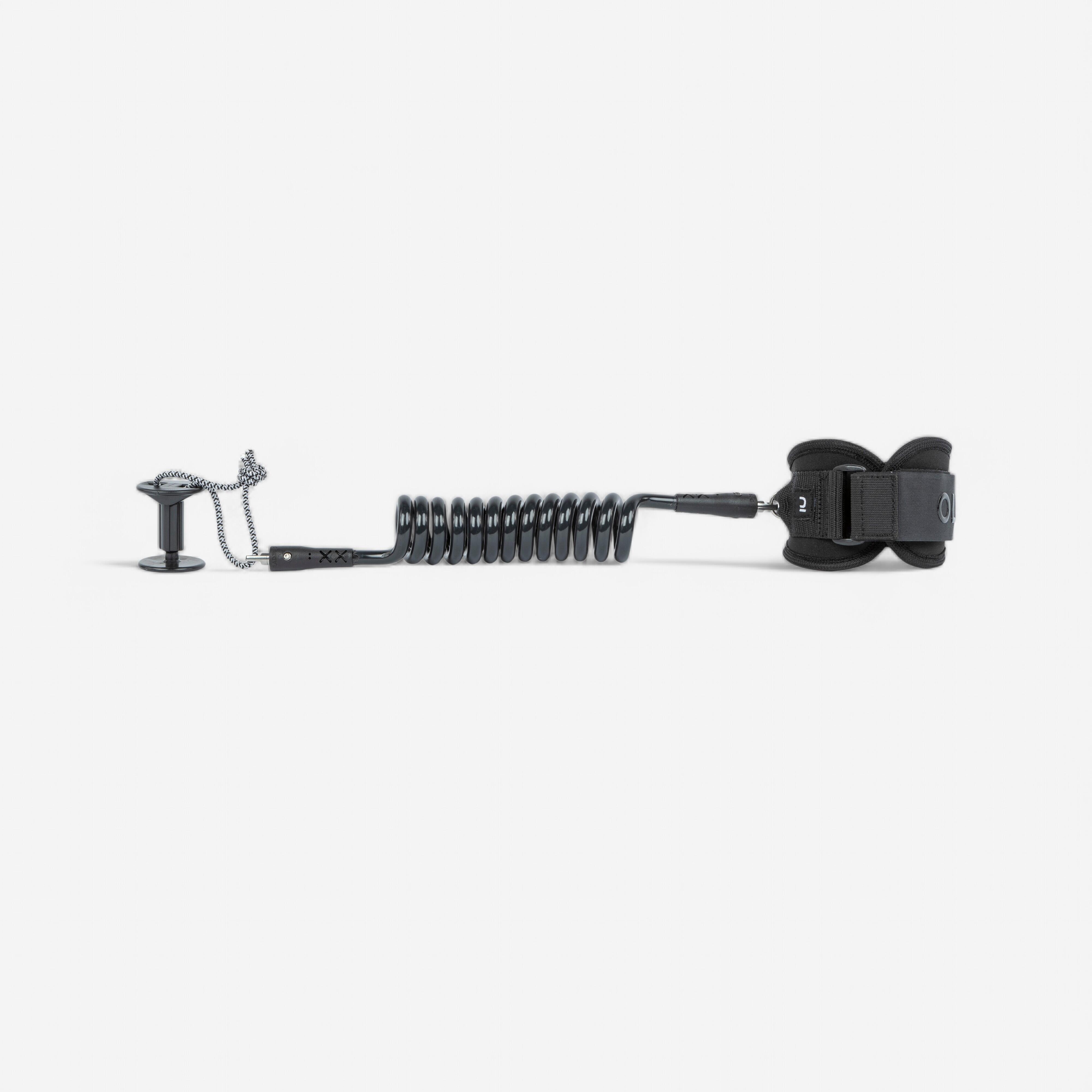 Leash Bodyboard BICEPS 900 Negru 8,5mm spiralat