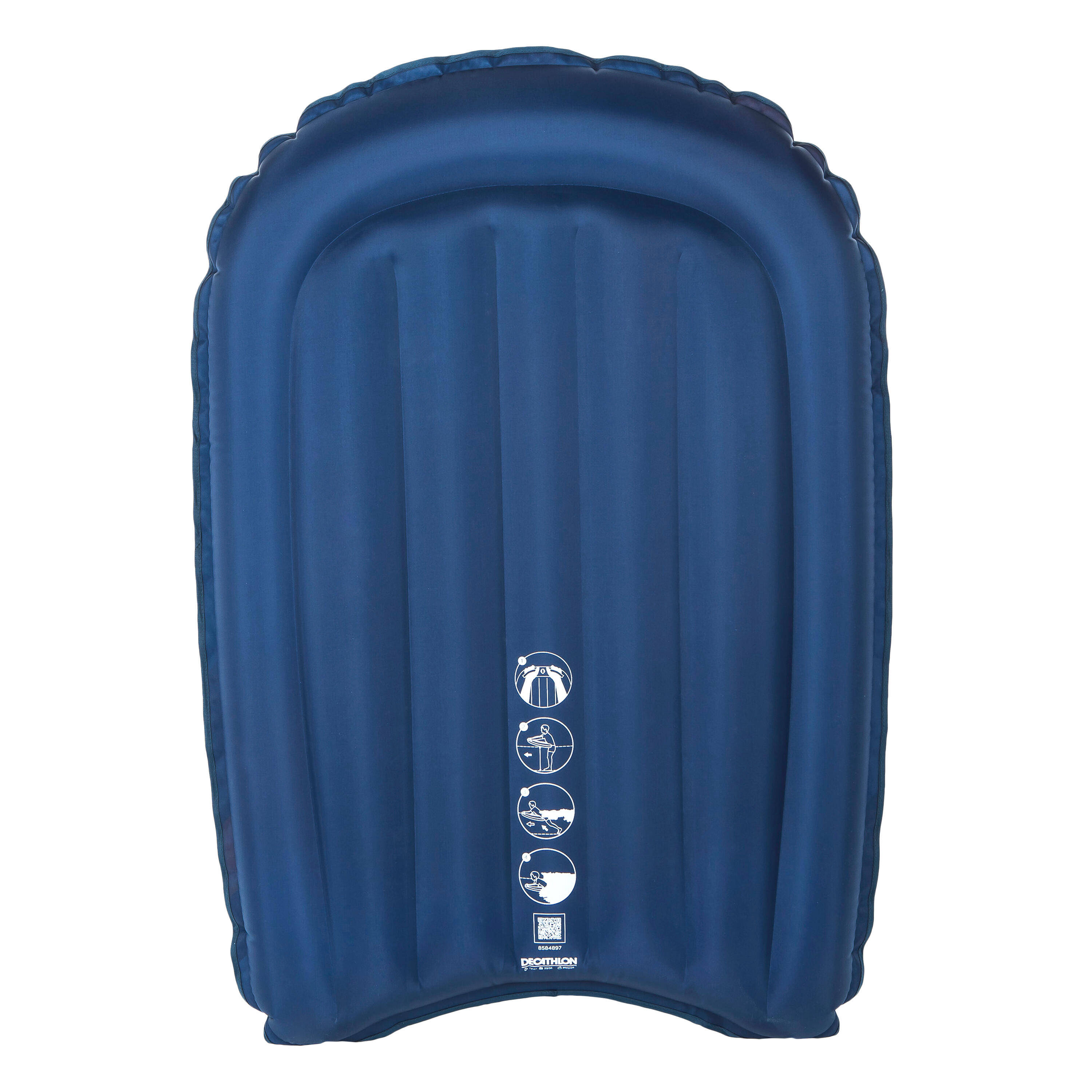 BEGINNER INFLATABLE BODYBOARD - COMPACT BLUE (25-90 KG) -  5