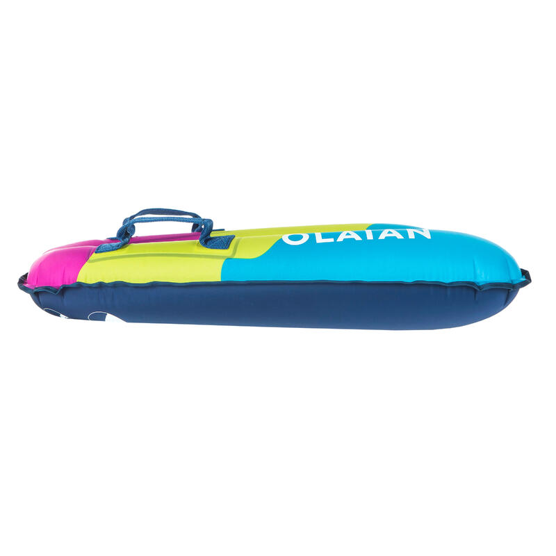 Bodyboard gonfiabile scoperta bambino 15-25 kg rosa-verde-azzurro