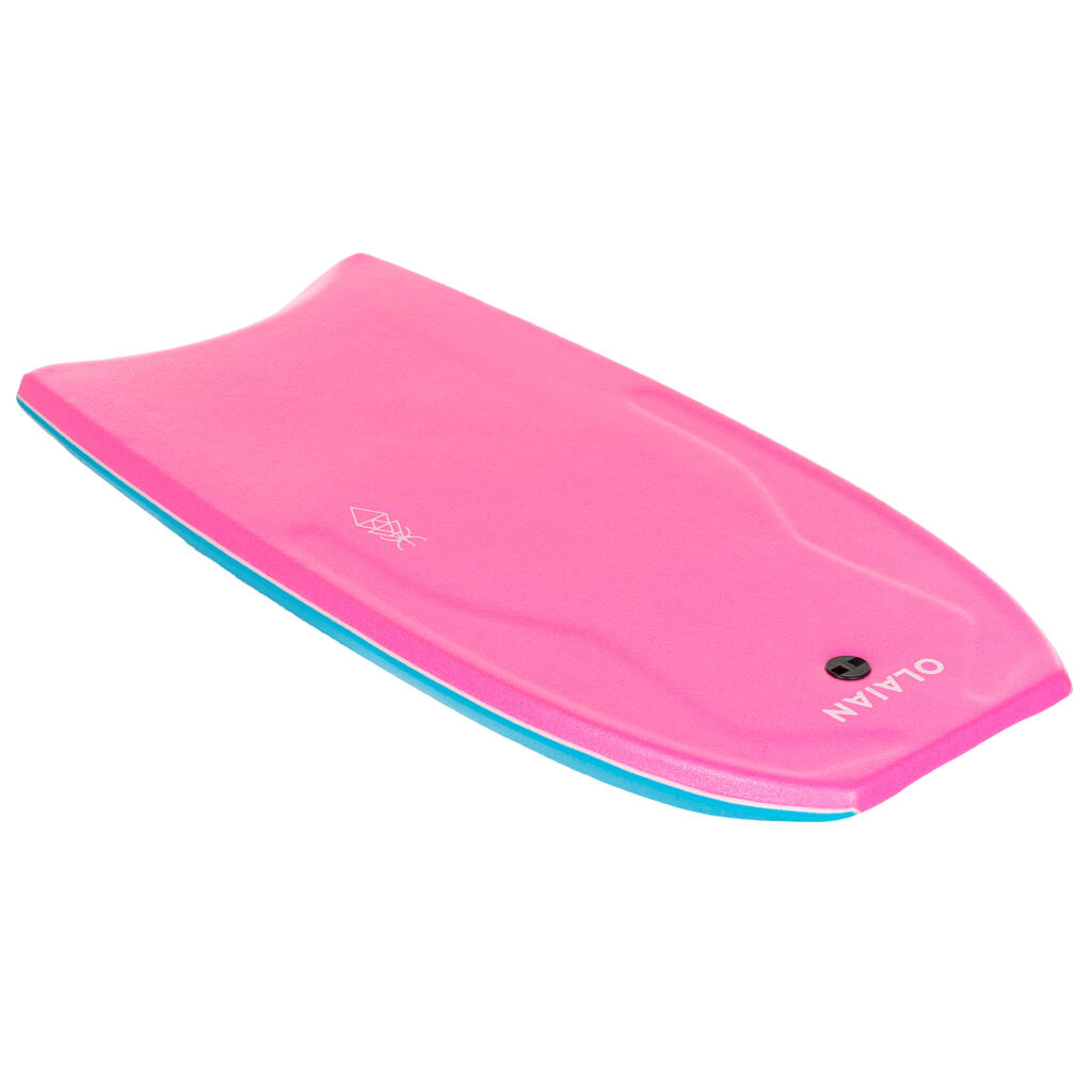 Bodyboard mit Leash - 500 rosa/weiss 