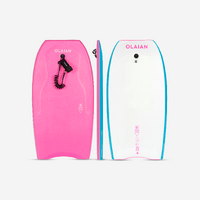 Bodyboard 500 rose blanc avec leash