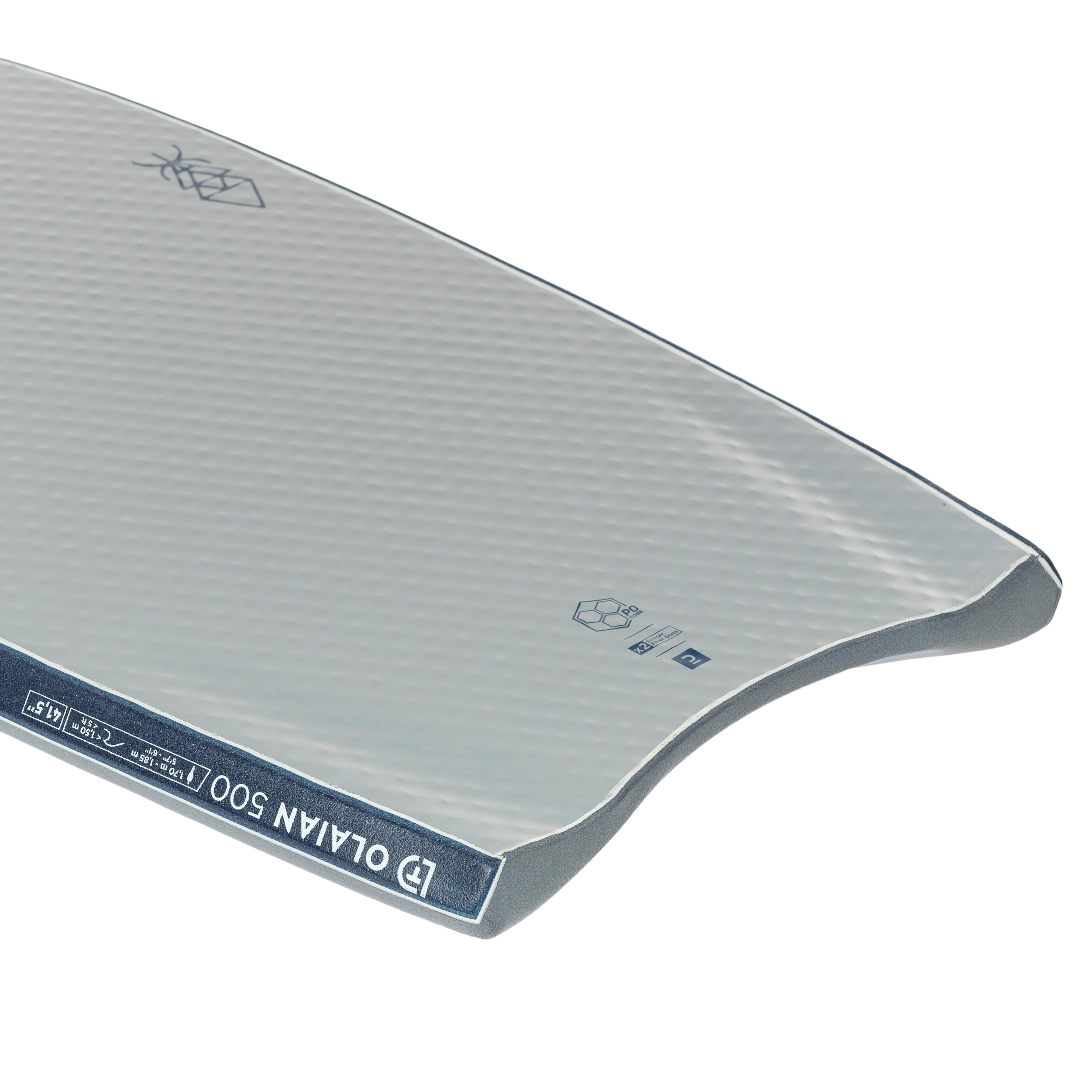 Bodyboard 500 Mesh grigio + leash