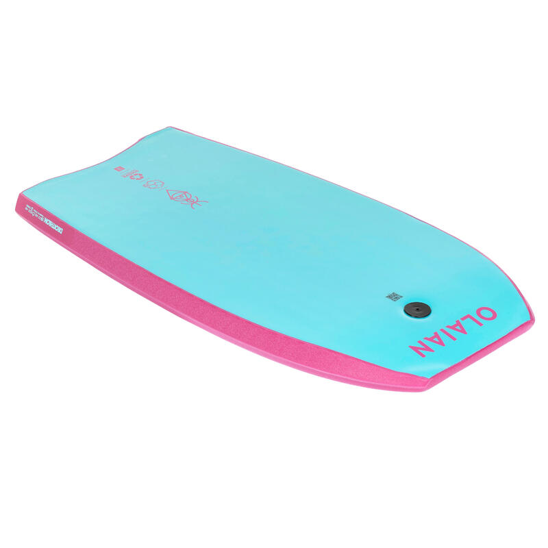 Bodyboard 100 leash polso rosa-blu