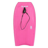 Bodyboard 100 rose bleu avec leash poignet