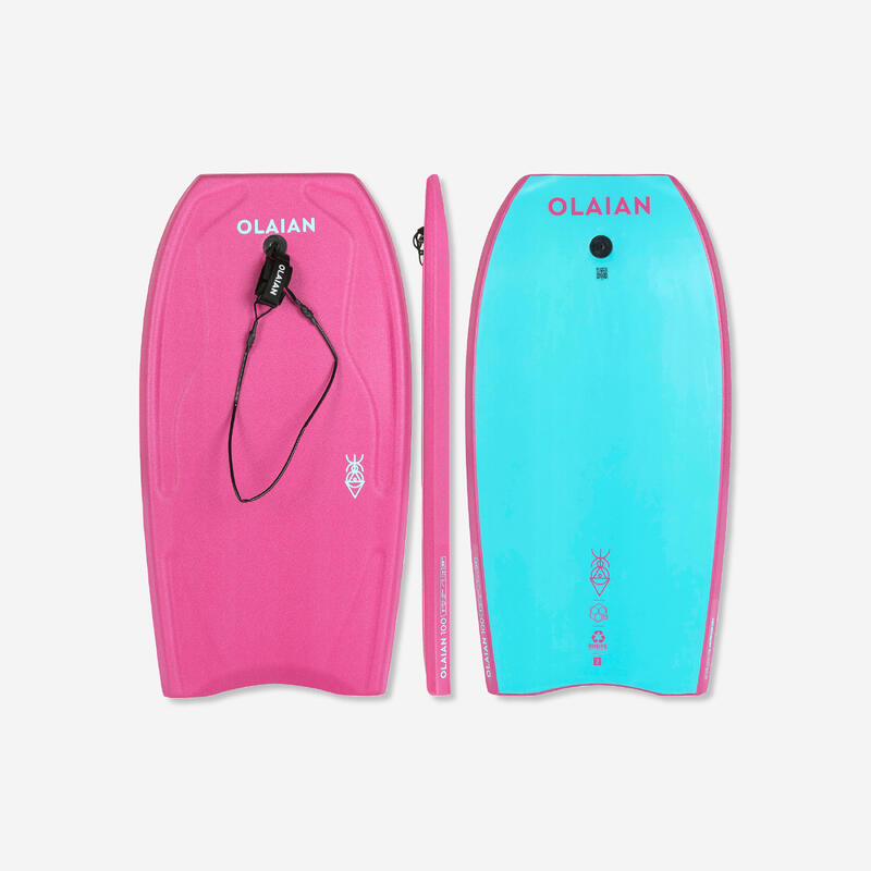 Bodyboard 100 Rosa Azul Leash Muñeca