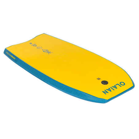 Bodyboard 100 blue yellow with wrist leash