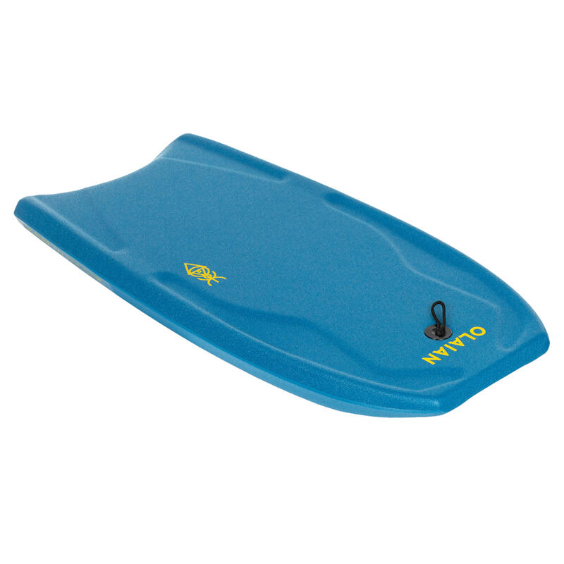 Bodyboard mit Handgelenk-Leash 100 blau/gelb 
