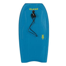 Bodyboard 100 bleu jaune avec leash poignet