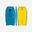 Bodyboard 100 blauw geel met pols leash