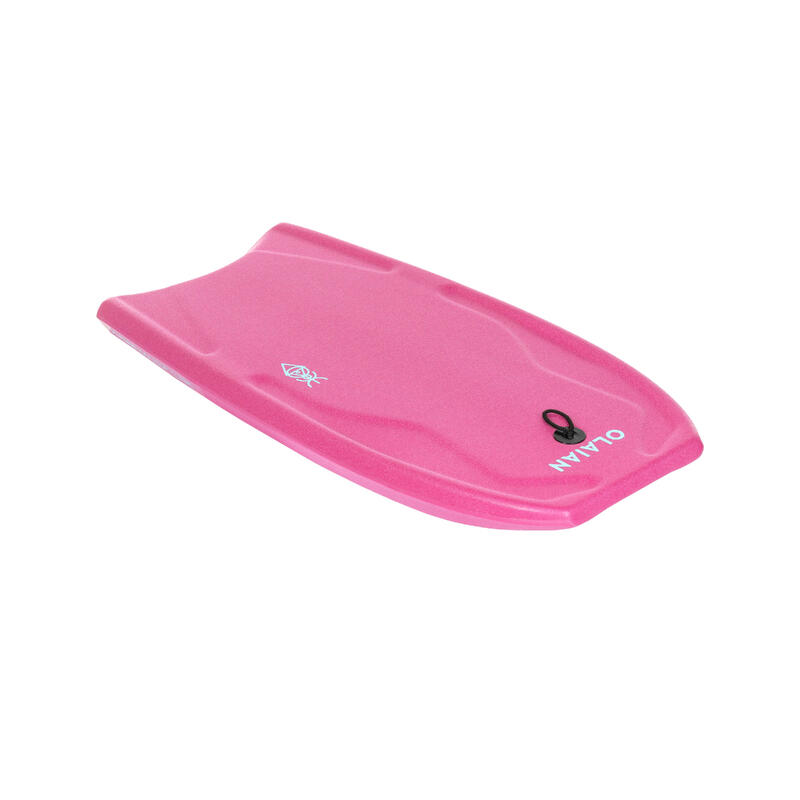 Bodyboard 100 Junior rose bleu avec leash poignet