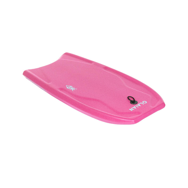 Bodyboard voor kinderen 100 roze blauw met pols leash