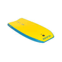 Kids' Bodyboard 100 blue yellow with wrist leash