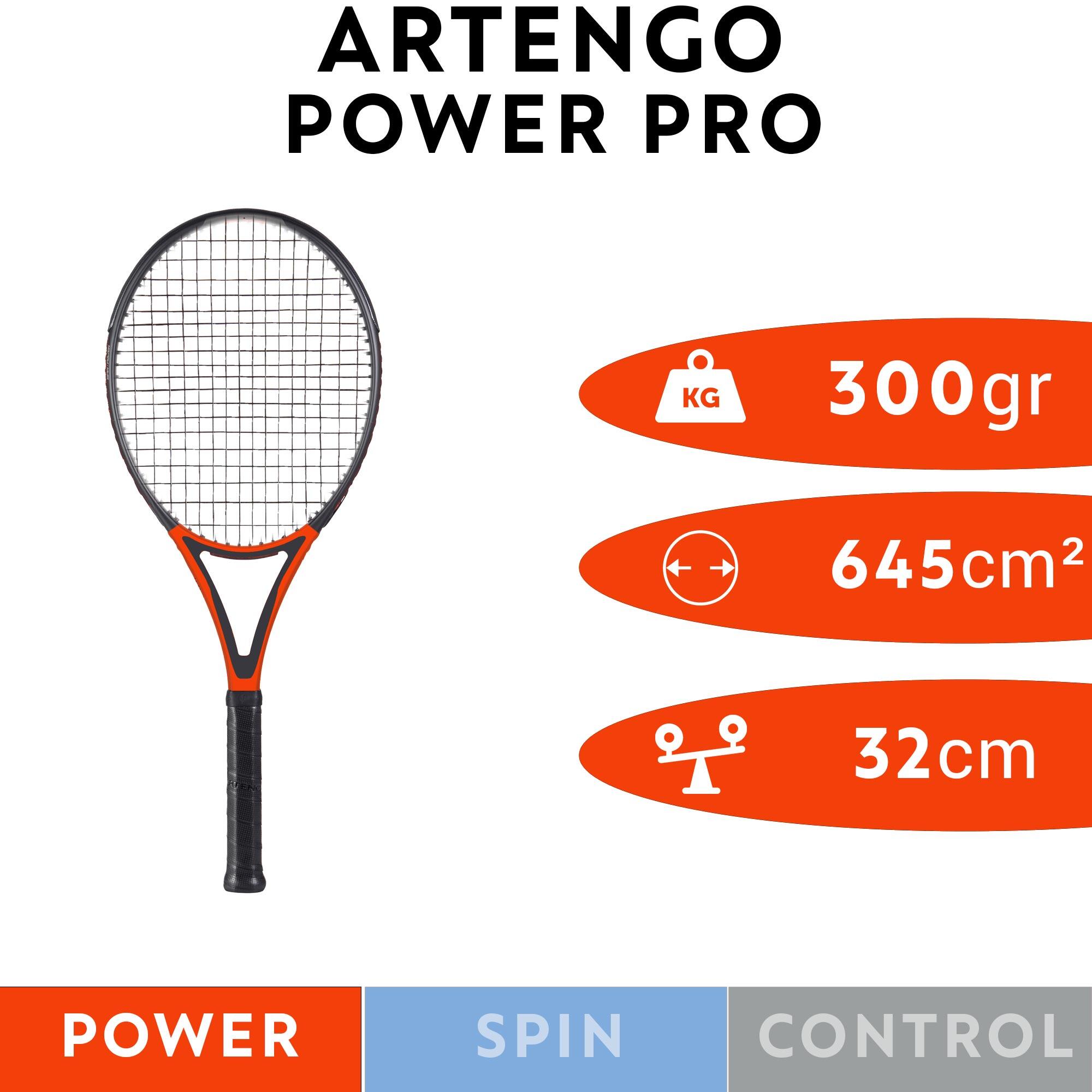 Racchetta tennis adulto TR 990 POWER PRO 300g rosso-nero 3/21