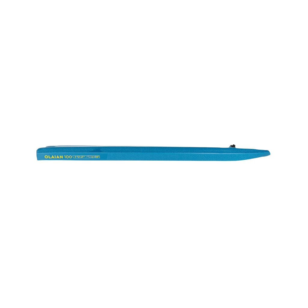 Bodyboard 100 Junior bleu jaune avec leash poignet