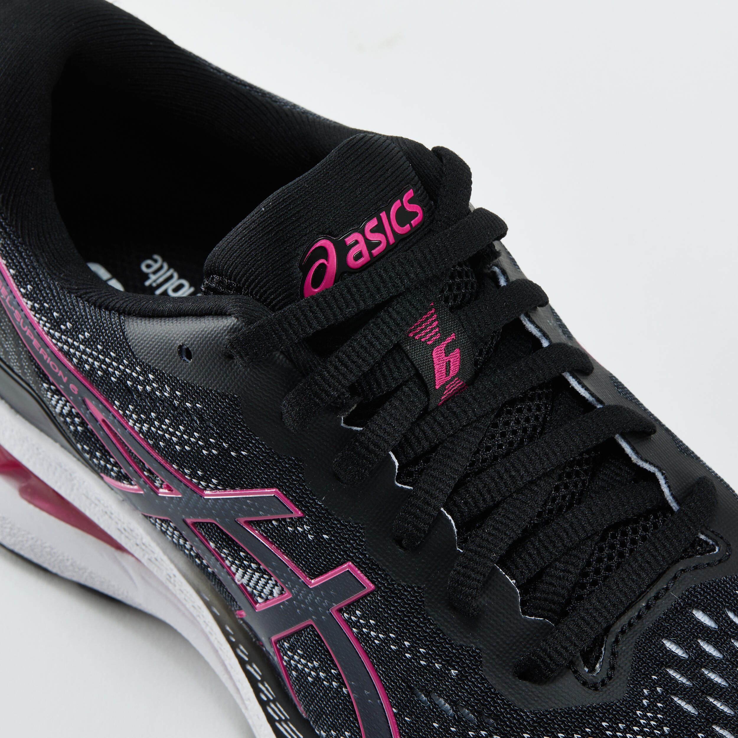 GEL SUPERION 6 Women s Running Shoes BLACK ASICS Decathlon