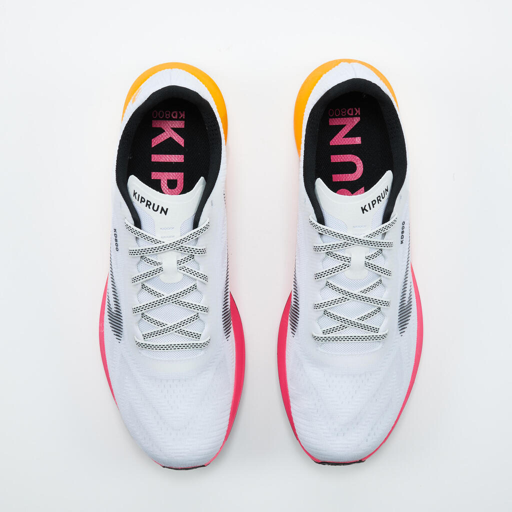 KIPRUN KD800 Men'S Running Shoes - White/Orange/Pink