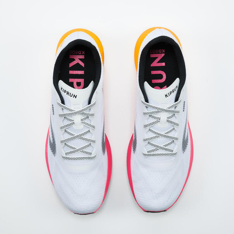 Scarpe running uomo KD 800 bianco-arancione-rosa