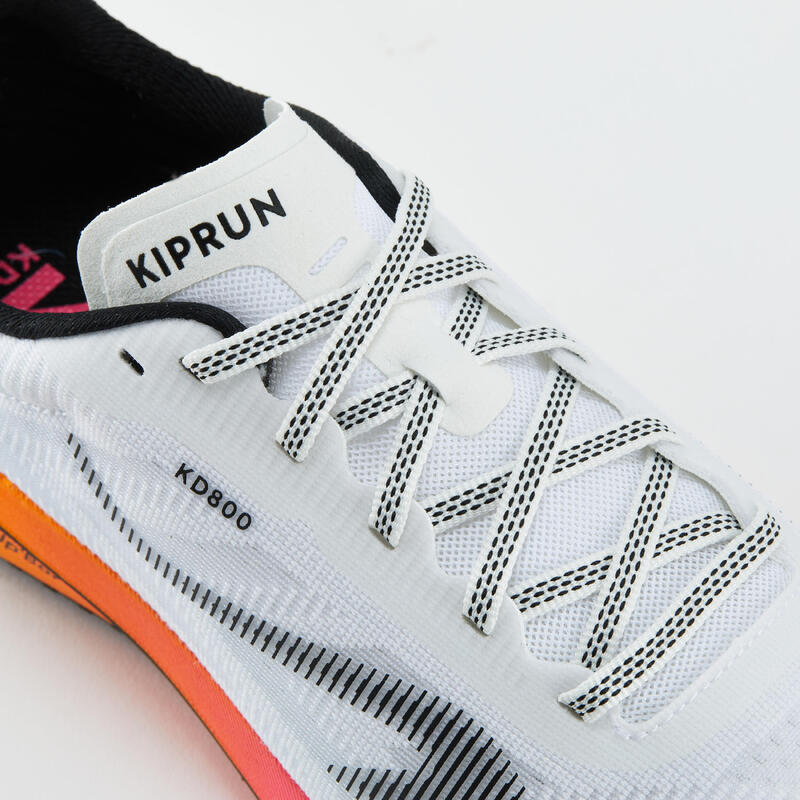 Zapatillas running Hombre - KIPRUN KD800 blanco naranja rosa