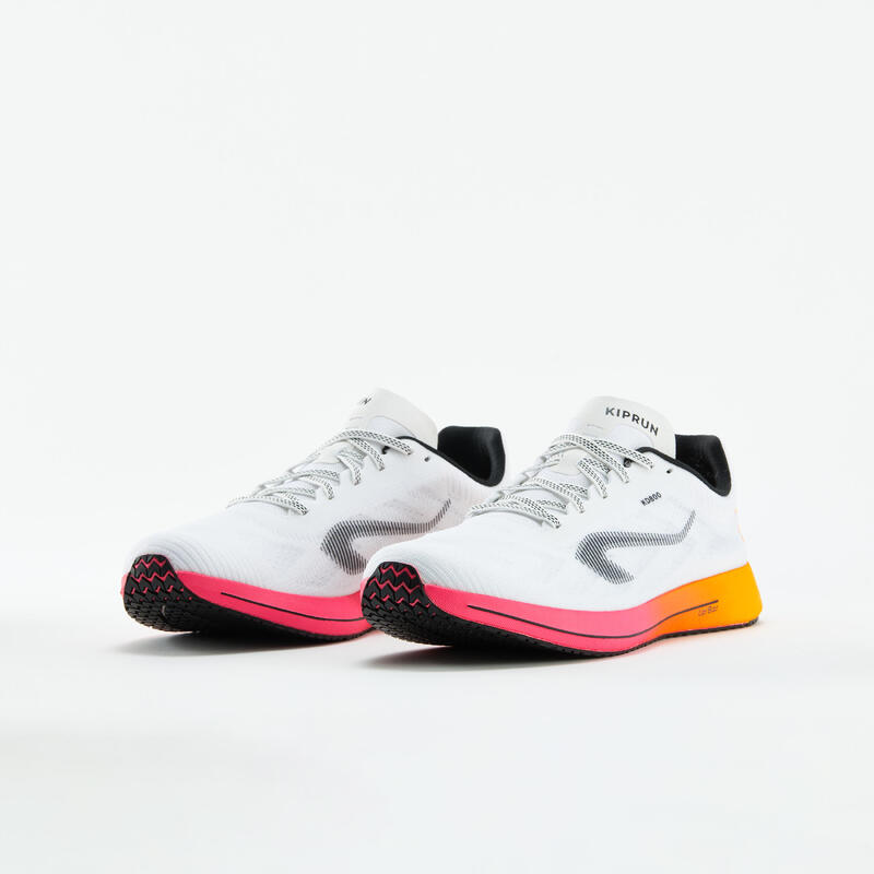 Calçado de Corrida Homem KD800 Branco/Laranja/Rosa