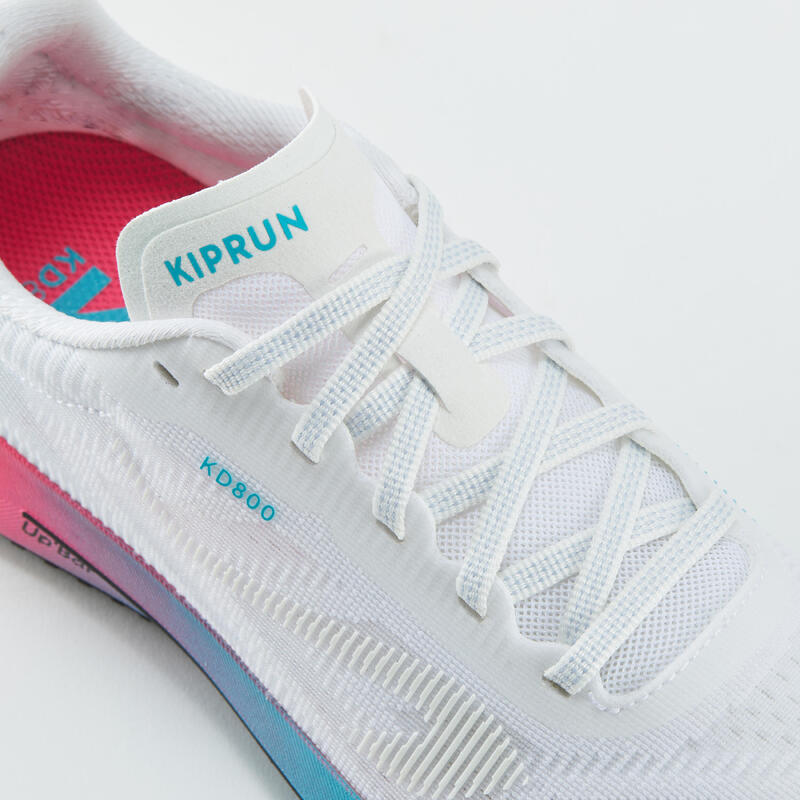 Scarpe running donna KIPRUN KD 800 bianco-rosa-azzurro