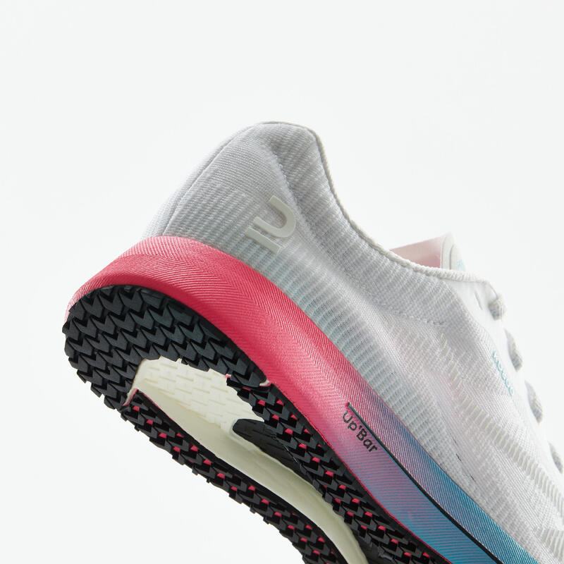 Calçado de Corrida Mulher KD800 Branco/Rosa/Azul