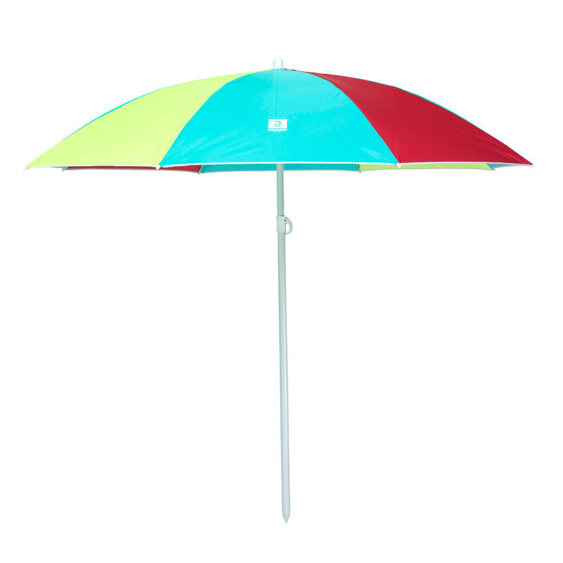 Strand-Sonnenschirm UV-Schutz UPF 50+ für 2 Personen - Paruv 160 mehrfarbig