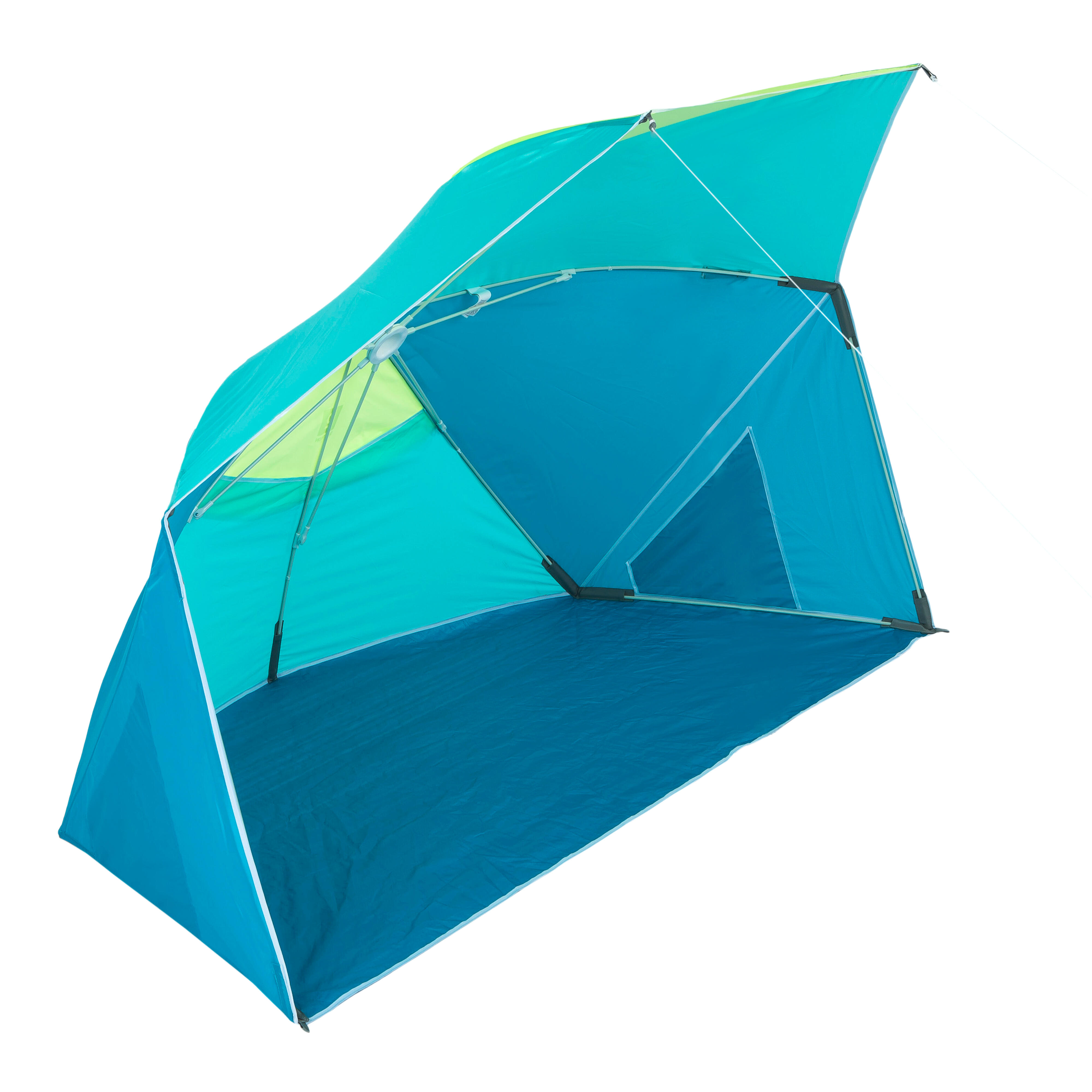 Parasol Solar beach shelter Iwiko 180 blue yellow UPF50+ 3 places