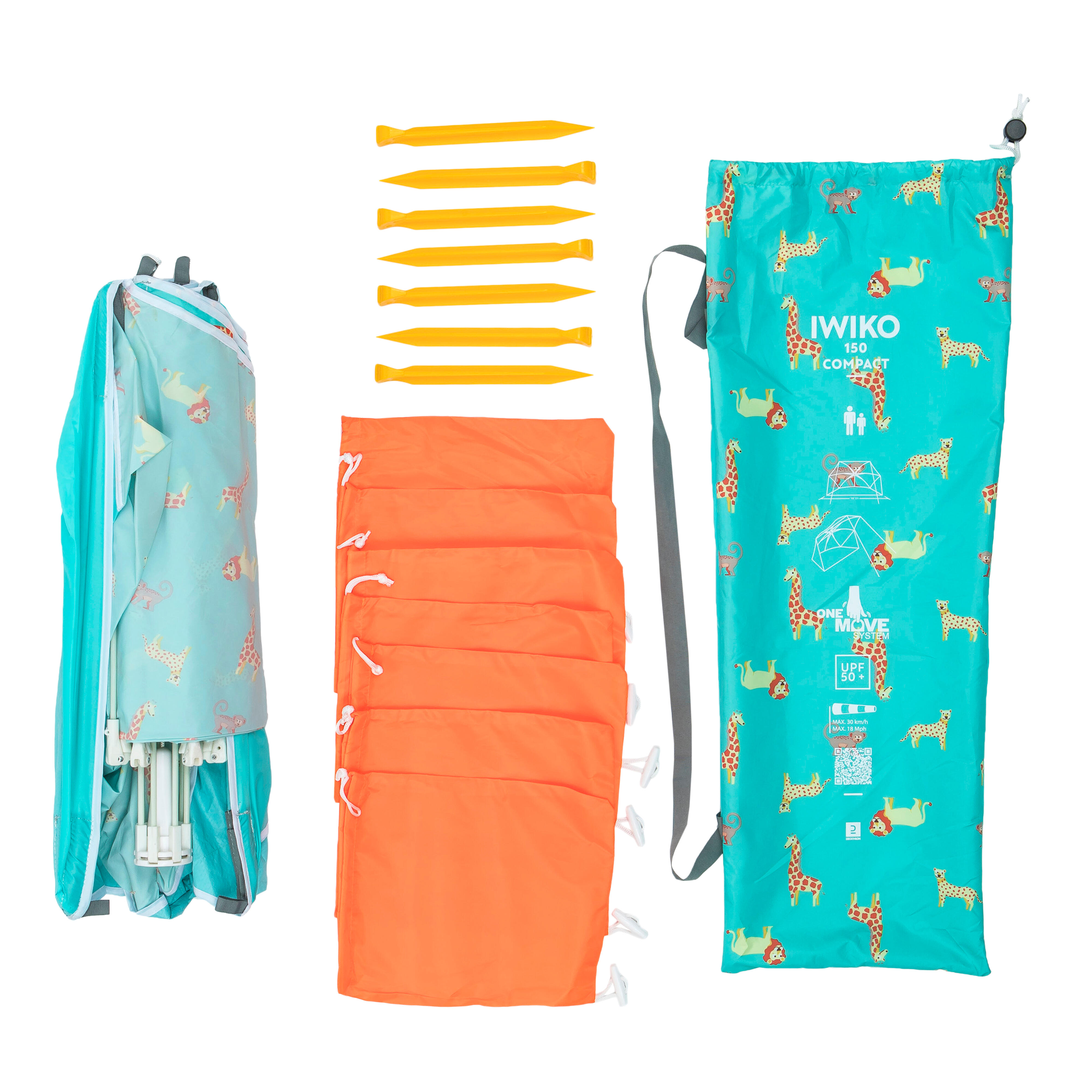 Refugio playa Bebe compacto150 Estampado UPF 50 Decathlon