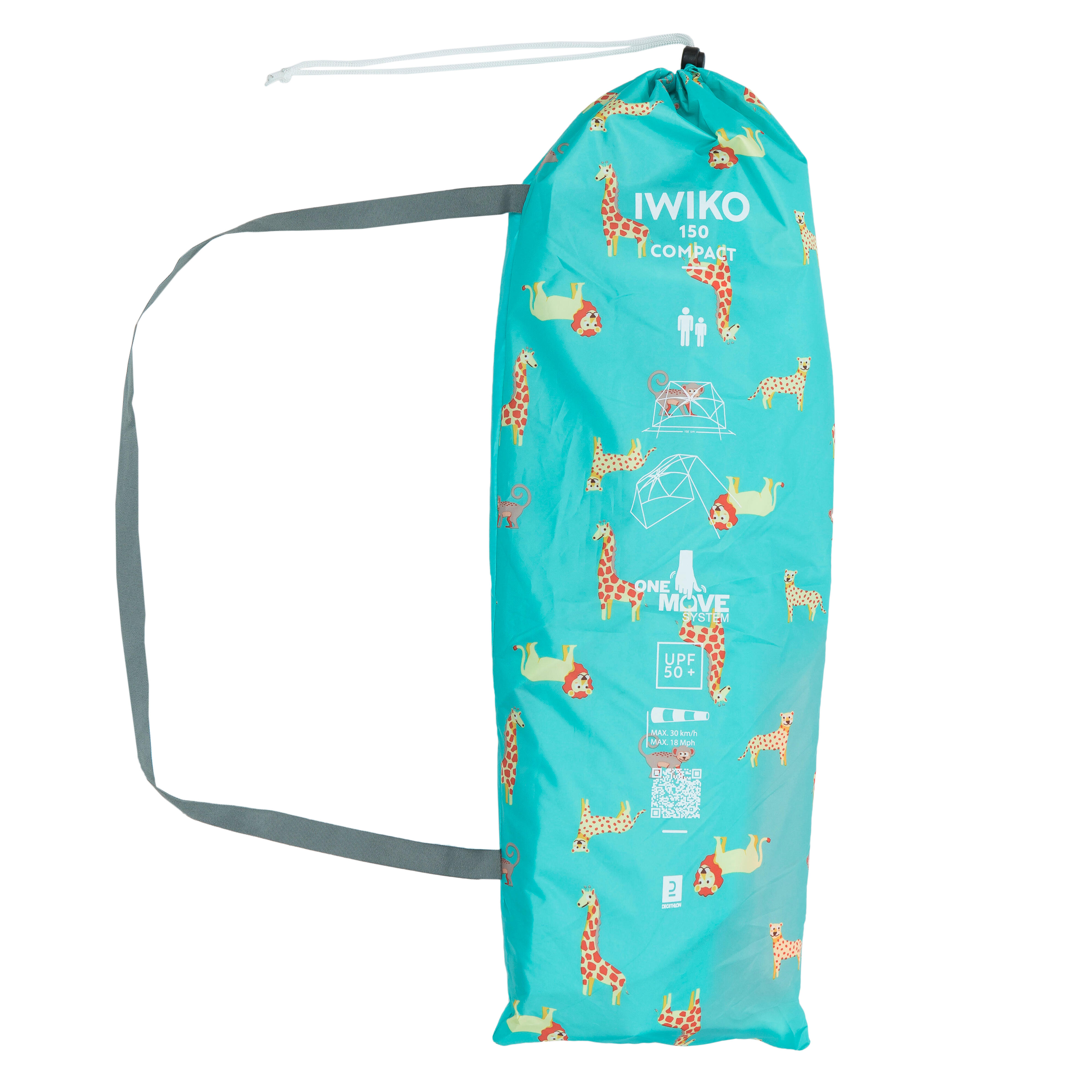 Abrigo Solar IWIKO 150 Compacto Bebe UPF50 1 5 Pessoas Ecodesenhado Estampado Decathlon