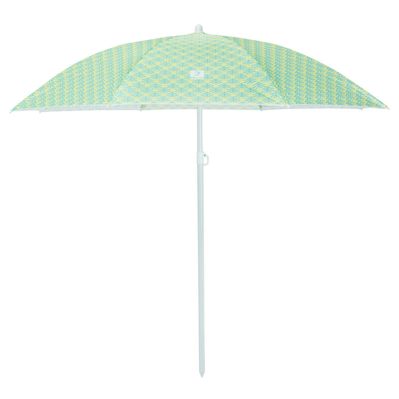 Parasol de plage PARUV Windstop imprimé palma UPF50+ 2 places