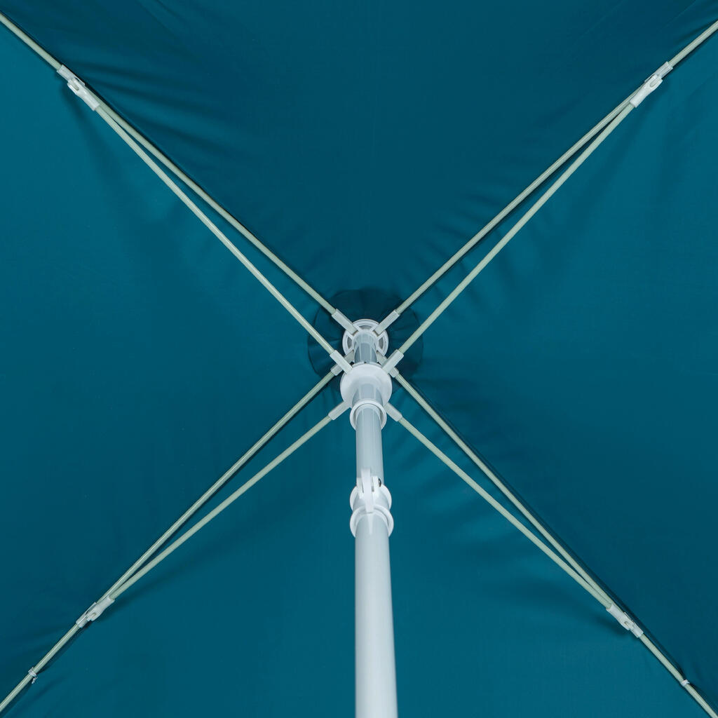 Sonnenschirm Strandschirm quadratisch UPF 50+ 1 Platz UV-Schutz - Paruv 125 blau