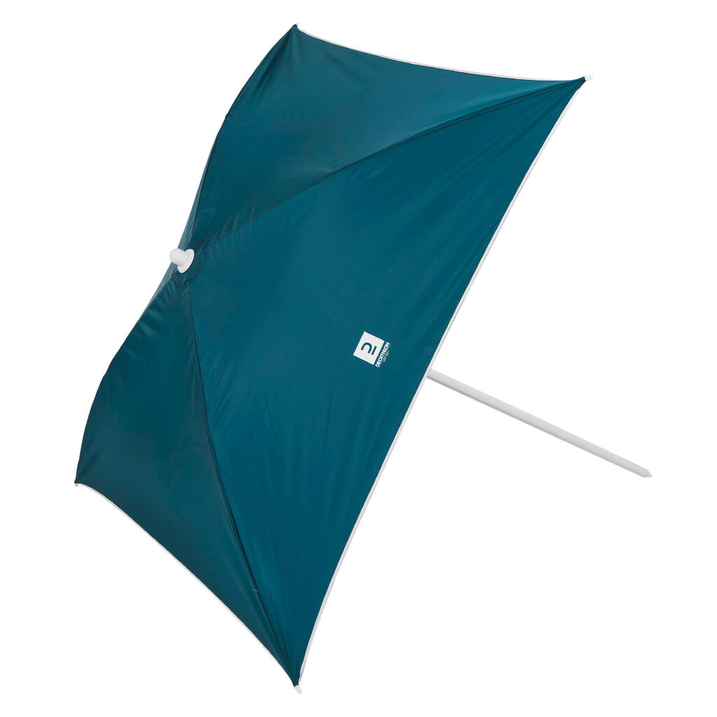 SQUARE BEACH PARASOL 1 PERSON UPF 50+ - PARUV 125 BLUE