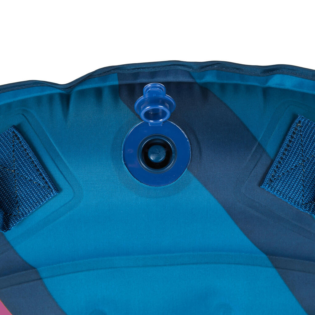 BEGINNER INFLATABLE BODYBOARD - COMPACT CAMO BLUE PINK (25-90 KG)