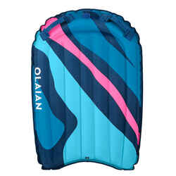 BEGINNER INFLATABLE BODYBOARD - COMPACT CAMO BLUE PINK (25-90 KG)