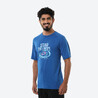 Men Cricket T-Shirt Quick Dry CT 500 Blueberry