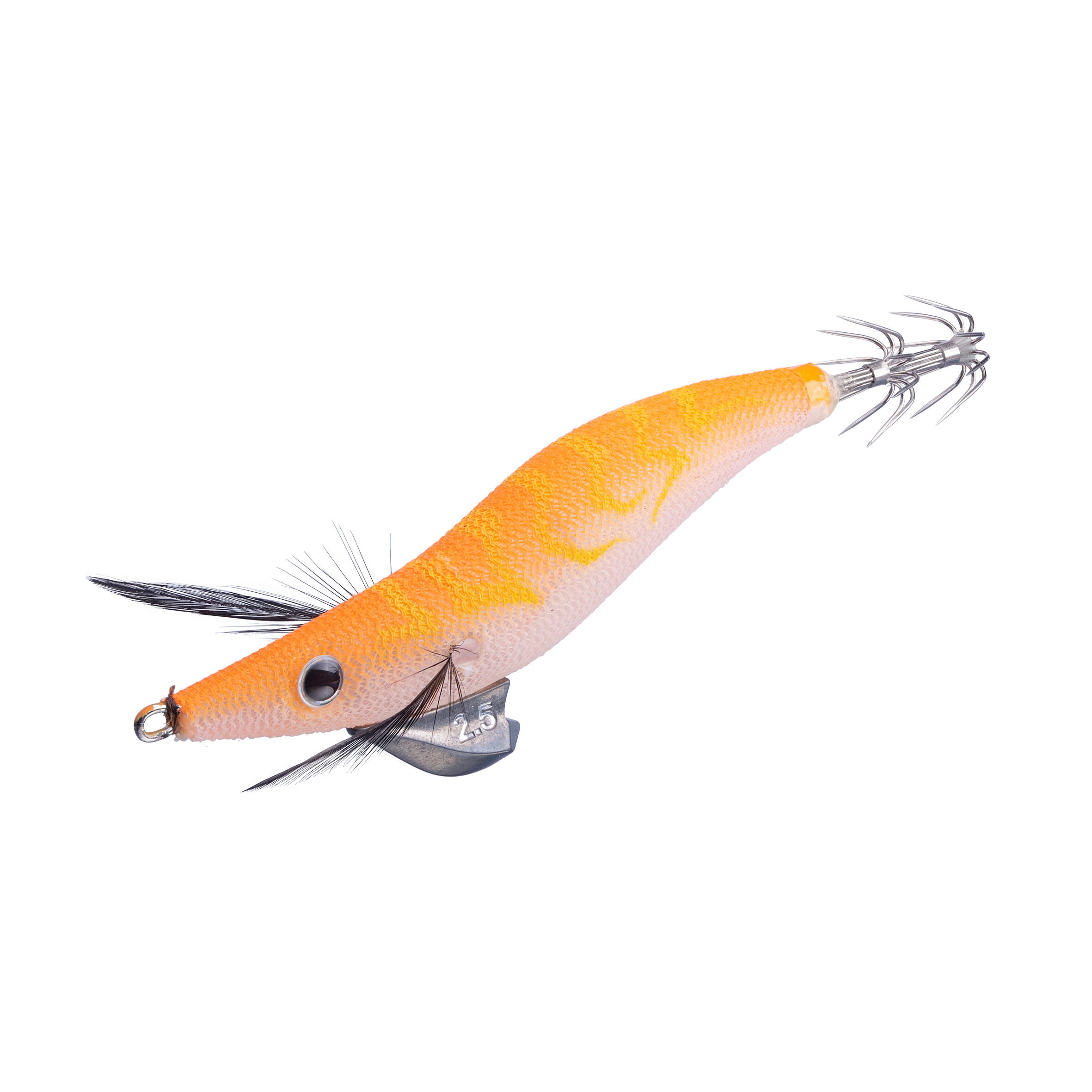 Sea fishing for cuttlefish and squid sinking jig EBI S 2.5 Orange 2/4