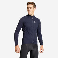 Veste hiver VTT manches longues Rockrider RACE Bleu nuit