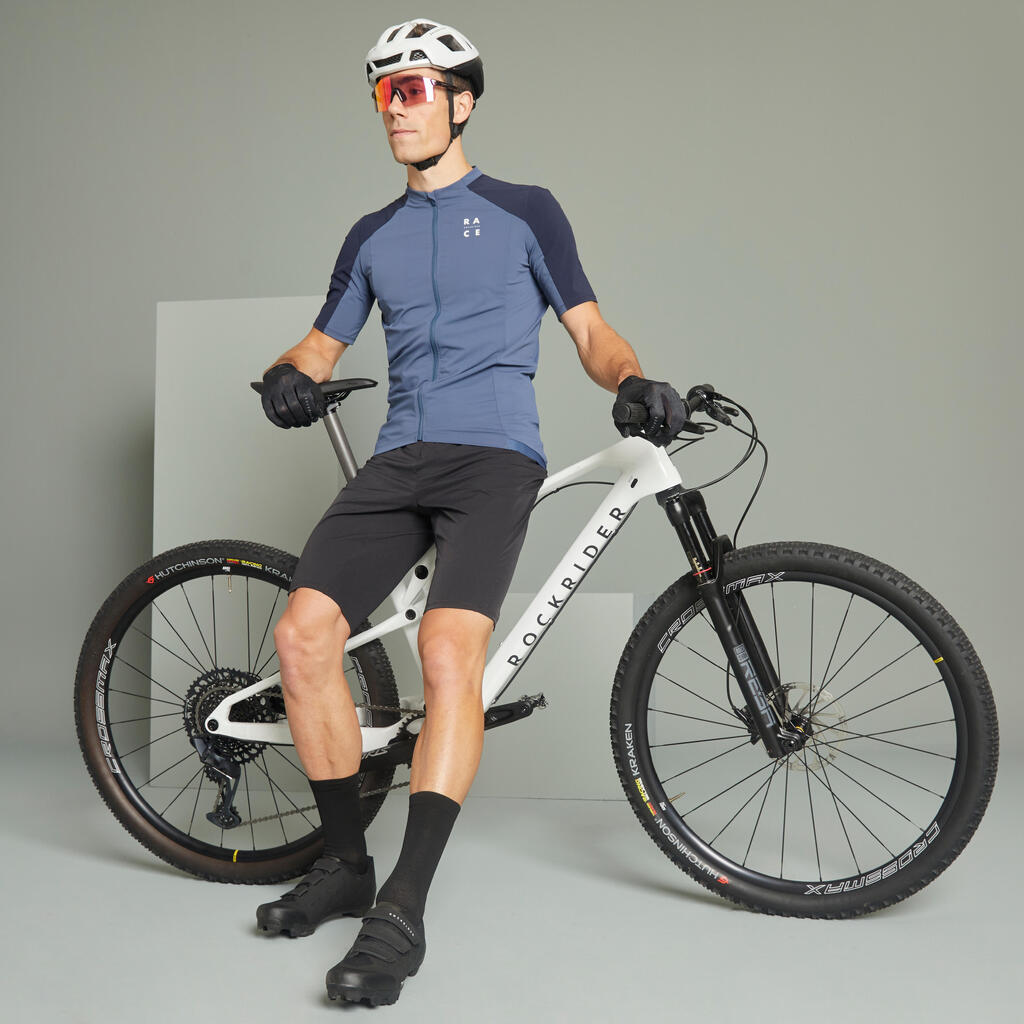 Radtrikot kurzarm MTB Race blau 