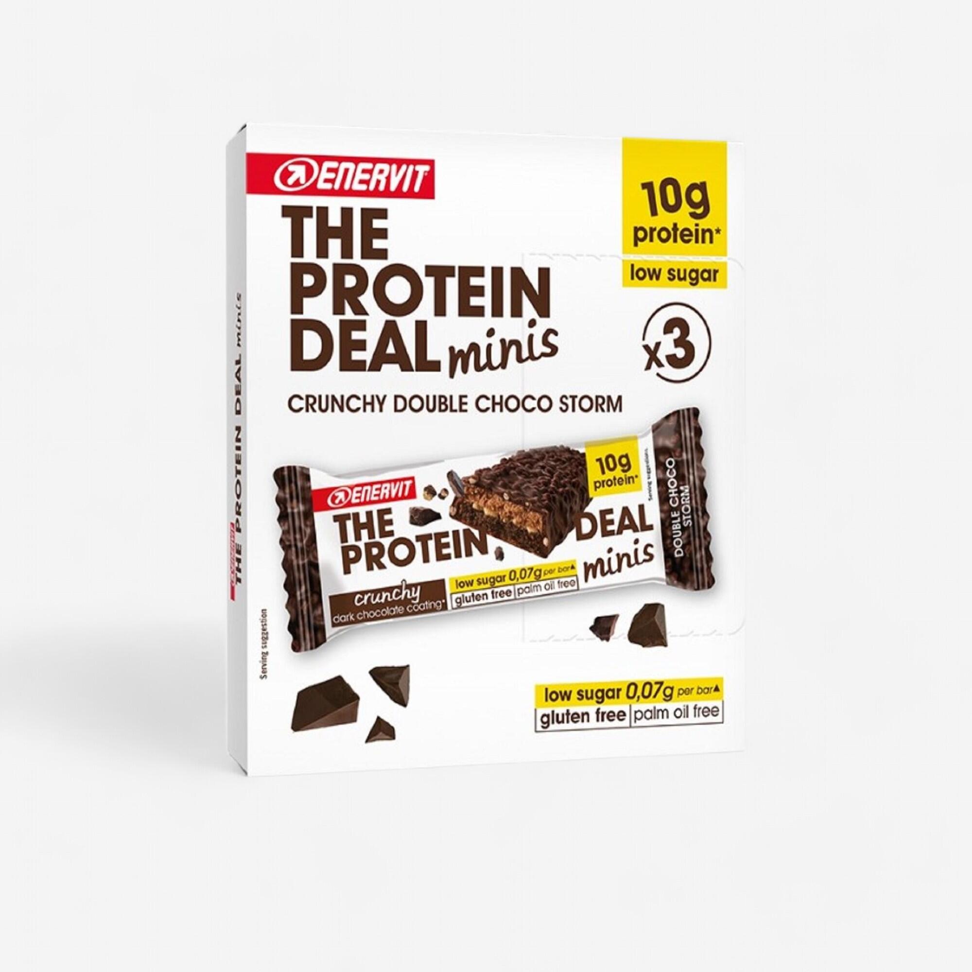 ENERVIT Barretta Proteica Crunchy Cioccolato Fondente Enervit Mini Deal x3