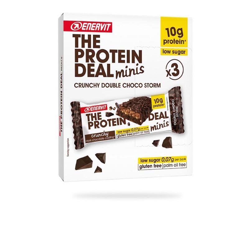 Barretta Proteica Crunchy Cioccolato Fondente Enervit Mini Deal x3